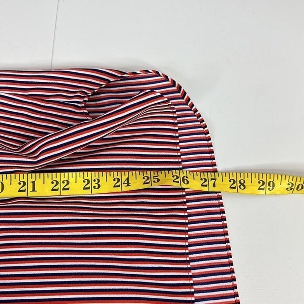CAbi 5335 Blouse Top Shirt‎ Womens Medium Franklin Red Blue Vertical Stripe - Picture 8 of 13